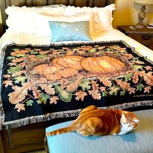 The Edith Collection Pumpkin Trow Blanket